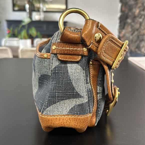 Vintage Coach Denim and Leather Bagette - Picture 6 of 15